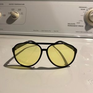 Yellow aviator sunglasses